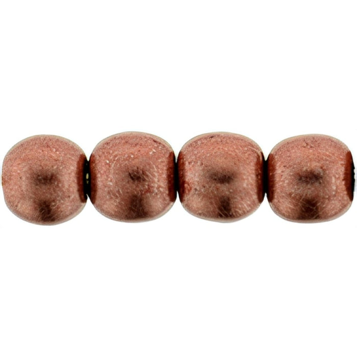 Czech Round Beads 4mm ColorTrends: Saturated Metallic Grenadine