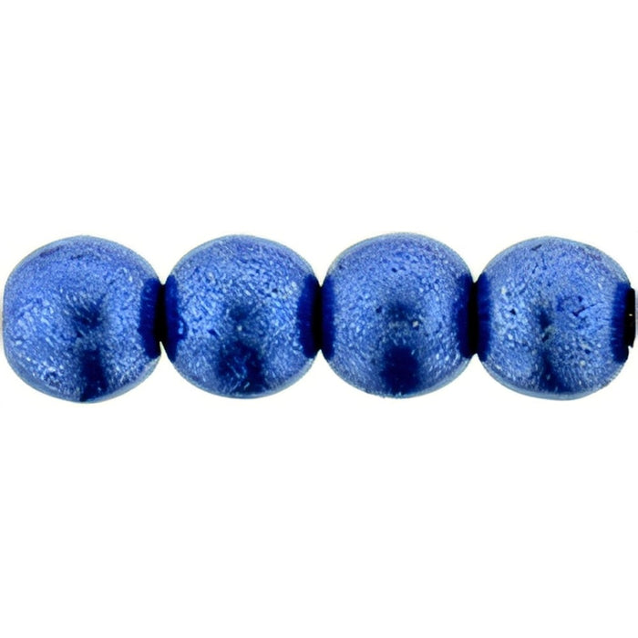Czech Round Beads 4mm ColorTrends: Saturated Metallic Navy Peony