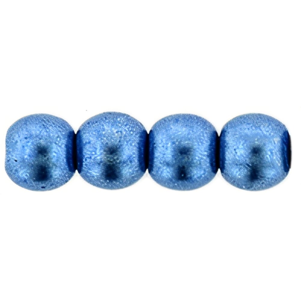 Czech Round Beads 4mm ColorTrends: Saturated Metallic Little Boy Blue