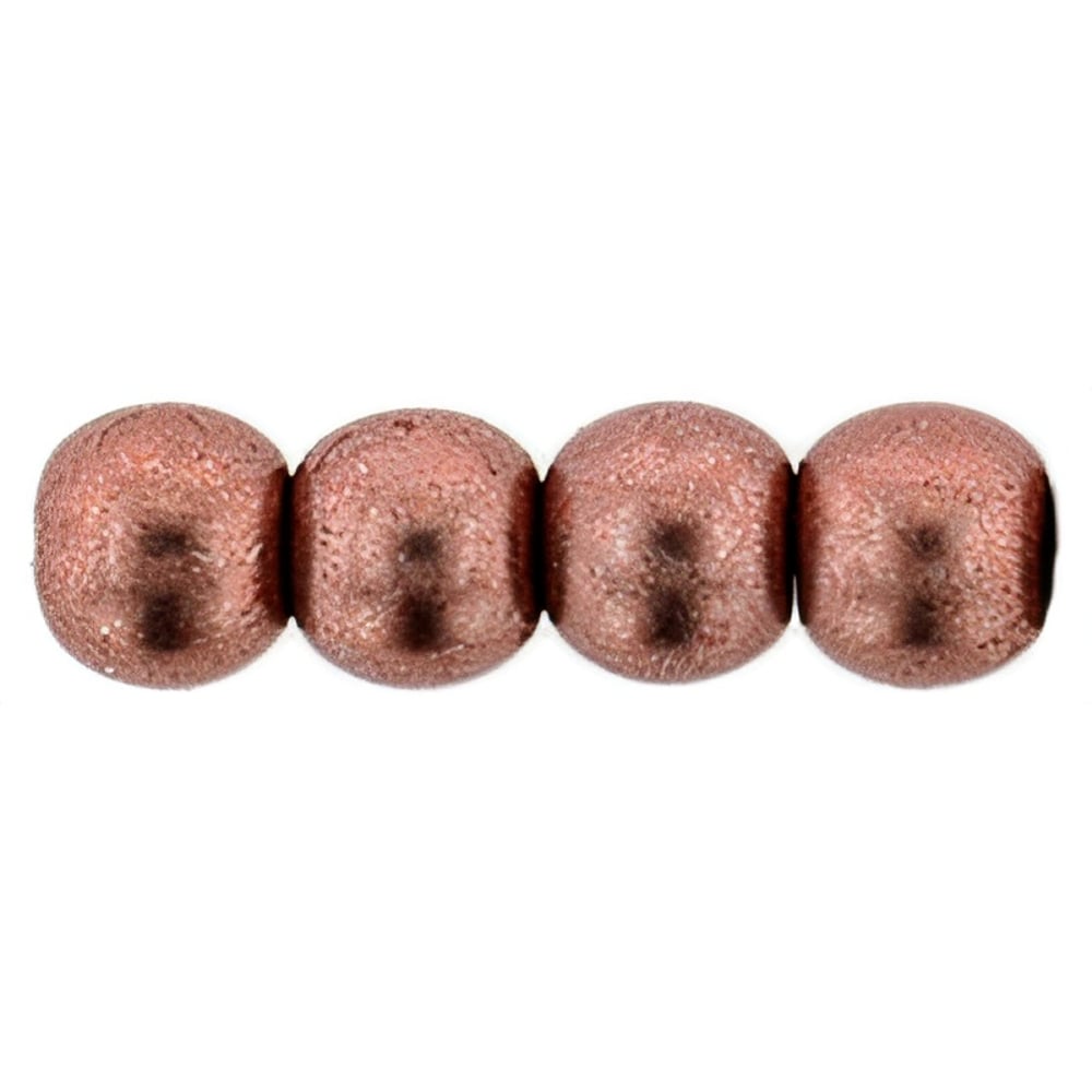 Czech Round Beads 4mm ColorTrends: Saturated Metallic Blooming Dahlia