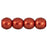 Czech Round Beads 4mm ColorTrends: Saturated Metallic Cherry Tomato