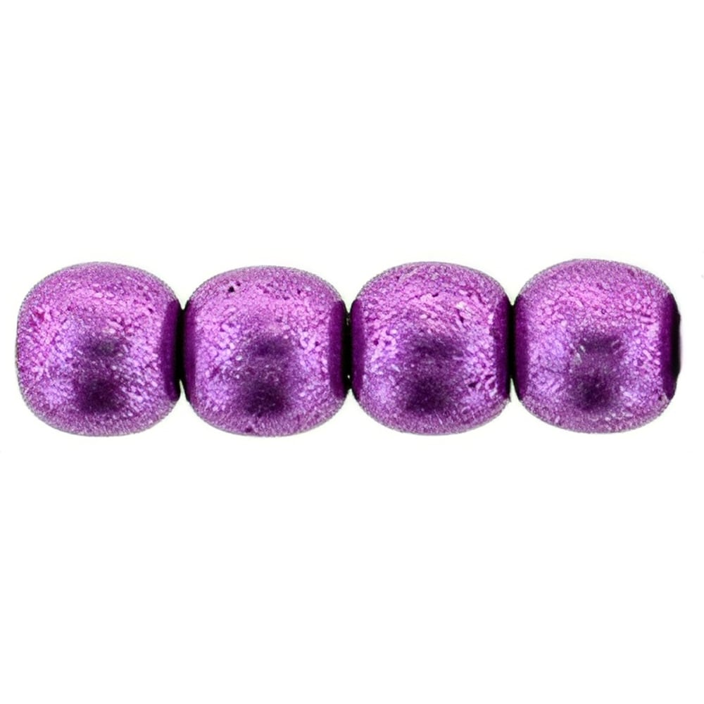 Czech Round Beads 4mm ColorTrends: Saturated Metallic Spring Crocus