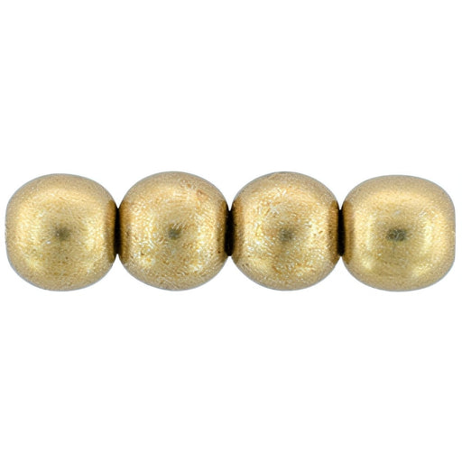 Czech Round Beads 4mm ColorTrends: Saturated Metallic Ceylon Yellow