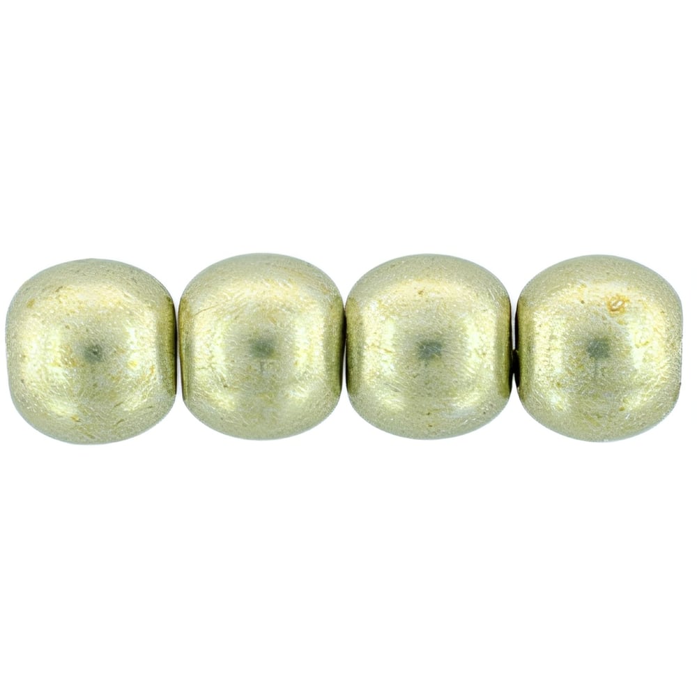 Czech Round Beads 4mm ColorTrends: Saturated Metallic Limelight