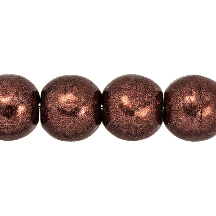 Czech Round Beads 4mm ColorTrends: Saturated Metallic Chicory Coffee