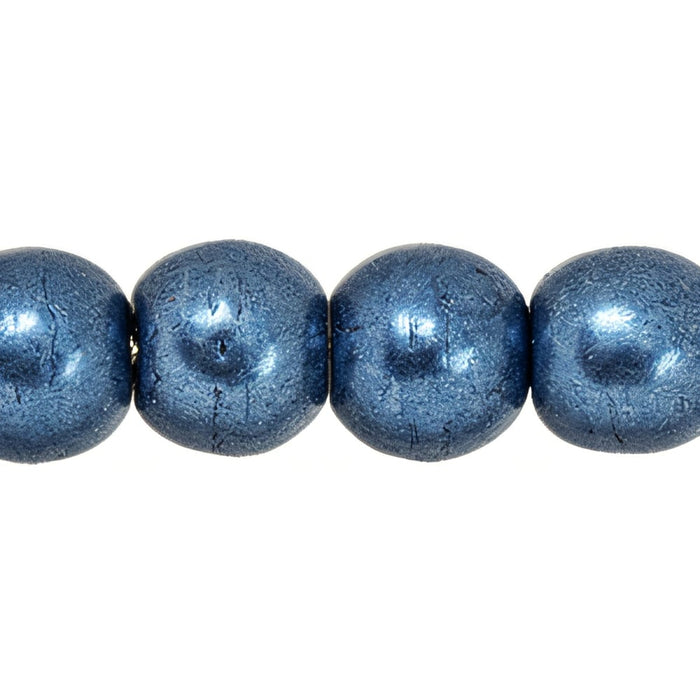 Czech Round Beads 4mm ColorTrends: Saturated Metallic Bluestone