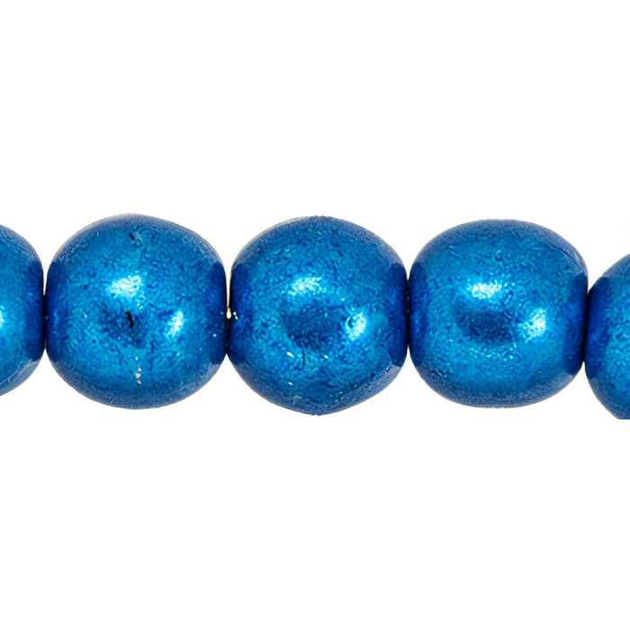 Czech Round Beads 4mm ColorTrends: Saturated Metallic Galaxy Blue