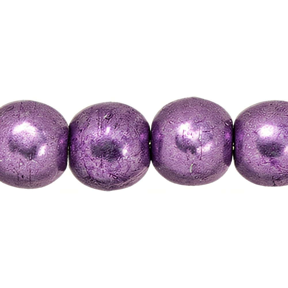 Czech Round Beads 4mm ColorTrends: Saturated Metallic Grapeade