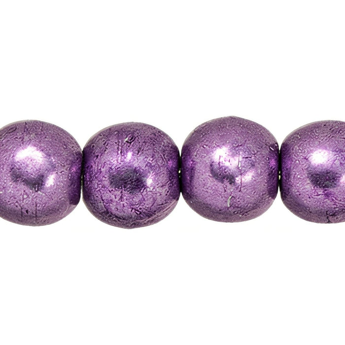 Czech Round Beads 4mm ColorTrends: Saturated Metallic Grapeade