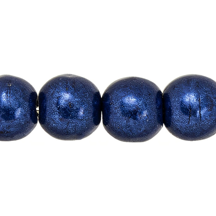 Czech Round Beads 4mm ColorTrends: Saturated Metallic Evening Blue