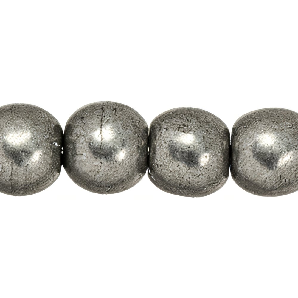 Czech Round Beads 4mm ColorTrends: Saturated Metallic Frost Gray