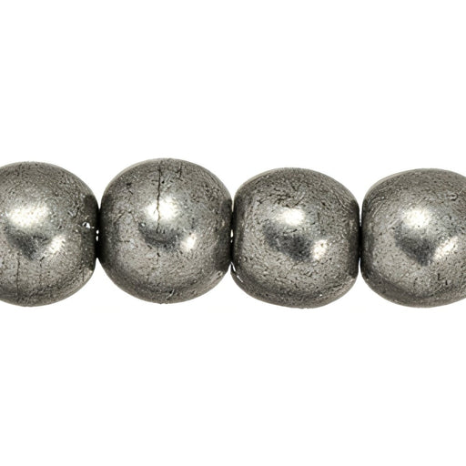 Czech Round Beads 4mm ColorTrends: Saturated Metallic Frost Gray