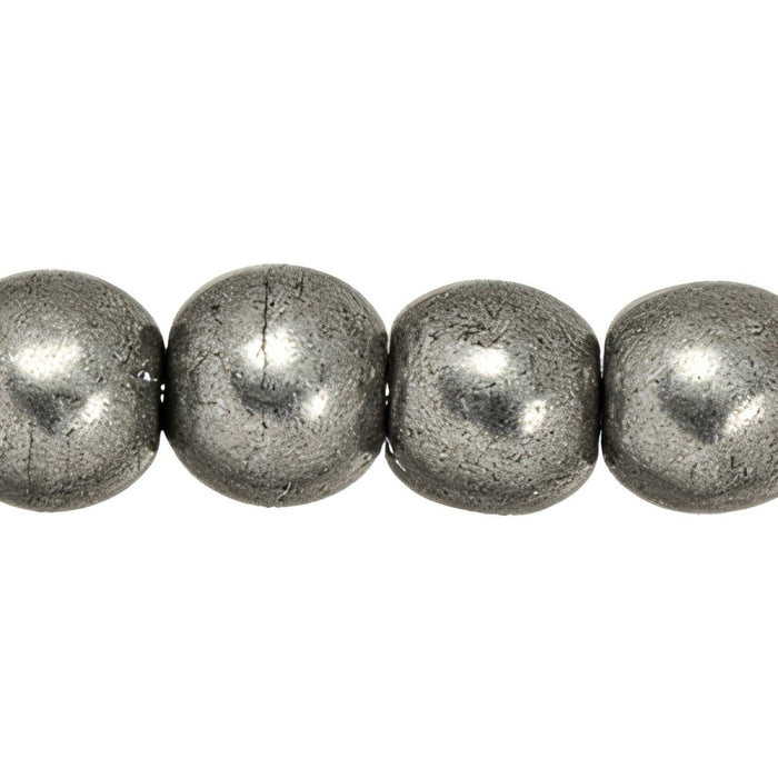 Czech Round Beads 4mm ColorTrends: Saturated Metallic Frost Gray