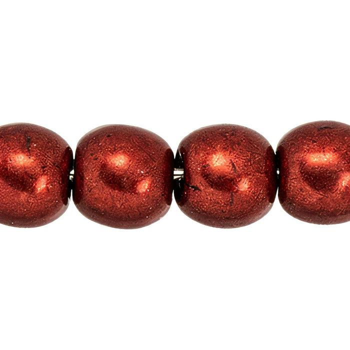 Czech Round Beads 4mm ColorTrends: Saturated Metallic Merlot