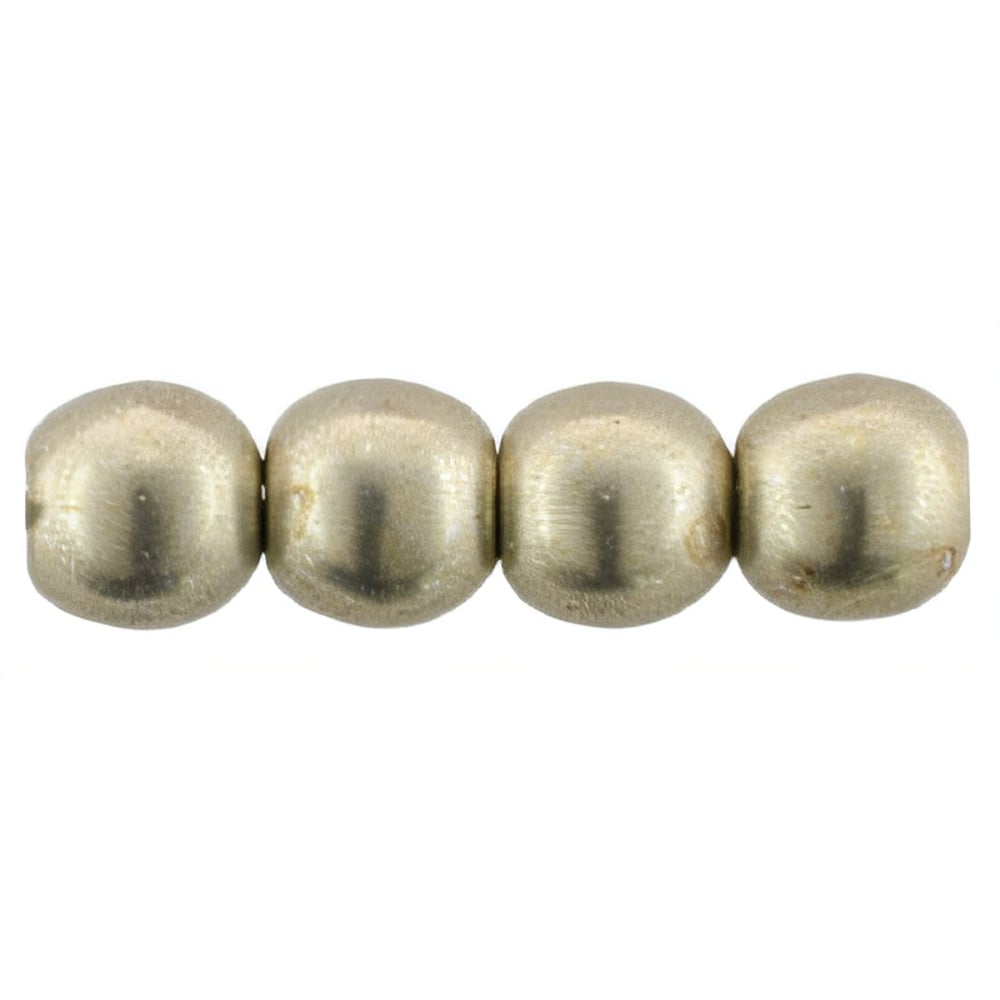 Czech Round Beads 4mm ColorTrends: Sueded Gold Cloud Dream
