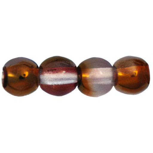 Czech Round Beads 4mm Luster - Transparent Pink