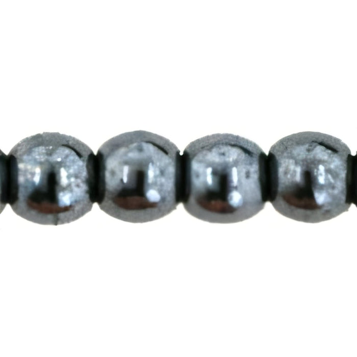Czech Round Beads 4mm Hematite