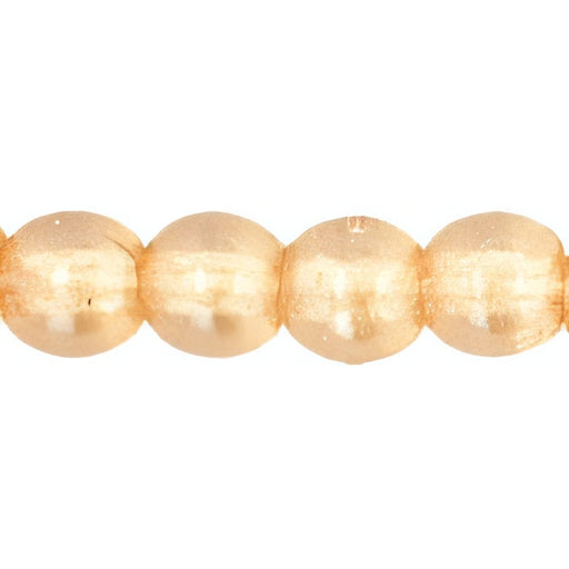 Czech Round Beads 4mm Luster - Transparent Champagne