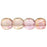 Czech Round Beads 4mm Luster - Transparent Topaz/Pink