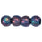 Czech Round Beads 4mm Luster - Transparent Denim Blue