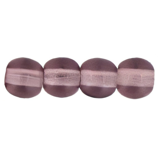 Czech Round Beads 4mm Med Amethyst