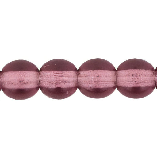 Czech Round Beads 4mm Amethyst