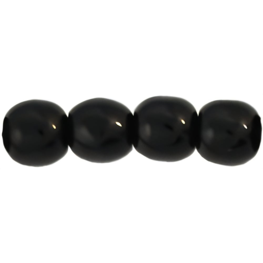 Czech Round Beads 4mm Jet