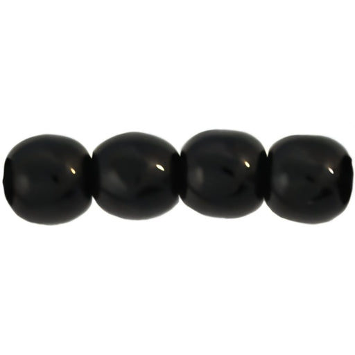 Czech Round Beads 4mm Jet