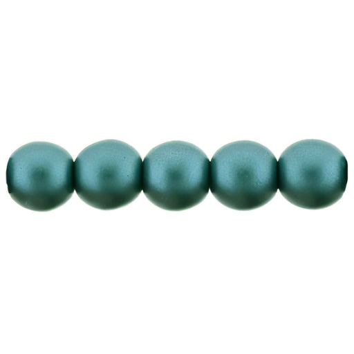 Czech Glass Pearls 4mm Teal
