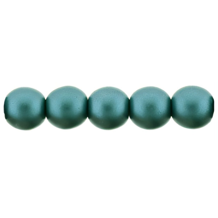 Czech Glass Pearls 4mm Teal