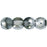 Czech Round Beads 4mm Silver 1/2
