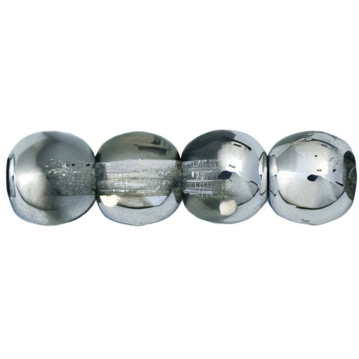 Czech Round Beads 4mm Silver 1/2