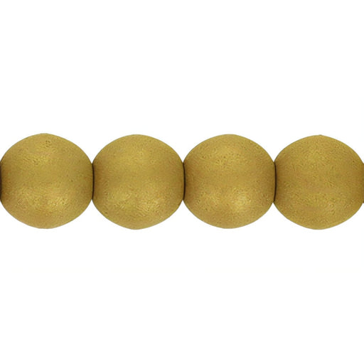 Czech Round Beads 4mm Golden Olive (100pcs)