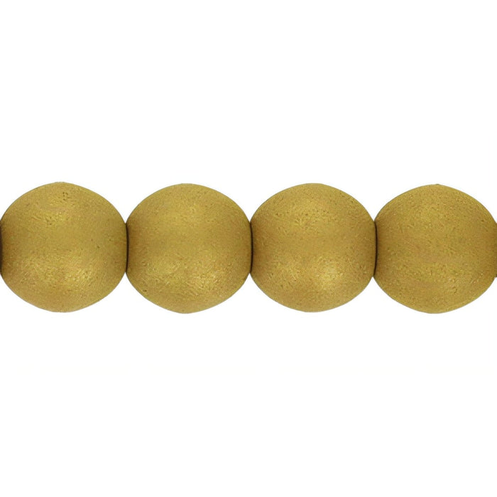 Czech Round Beads 4mm Golden Olive (100pcs)