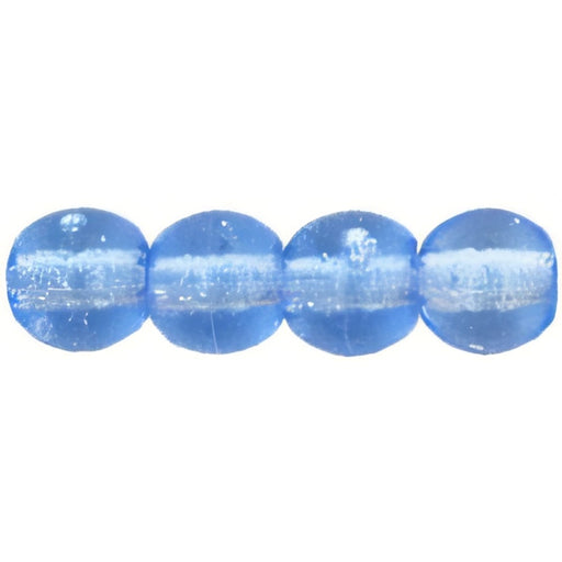 Czech Round Beads 4mm Med Sapphire