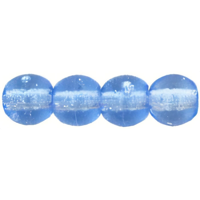 Czech Round Beads 4mm Med Sapphire