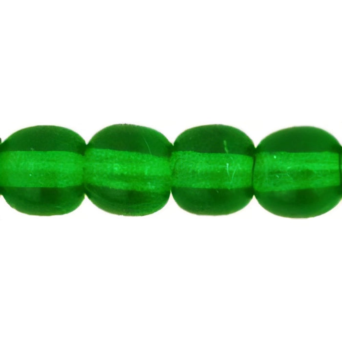 Czech Round Beads 4mm Green Emerald