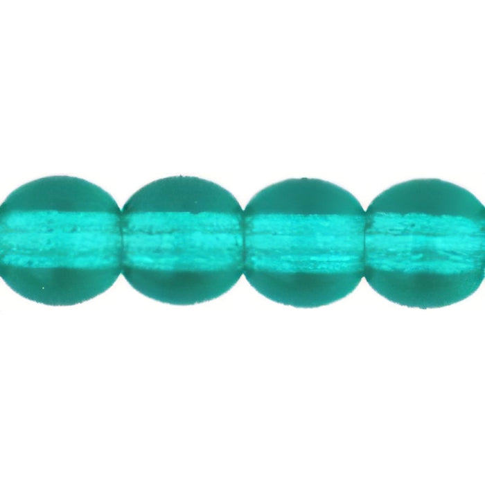 Czech Round Beads 4mm Emerald