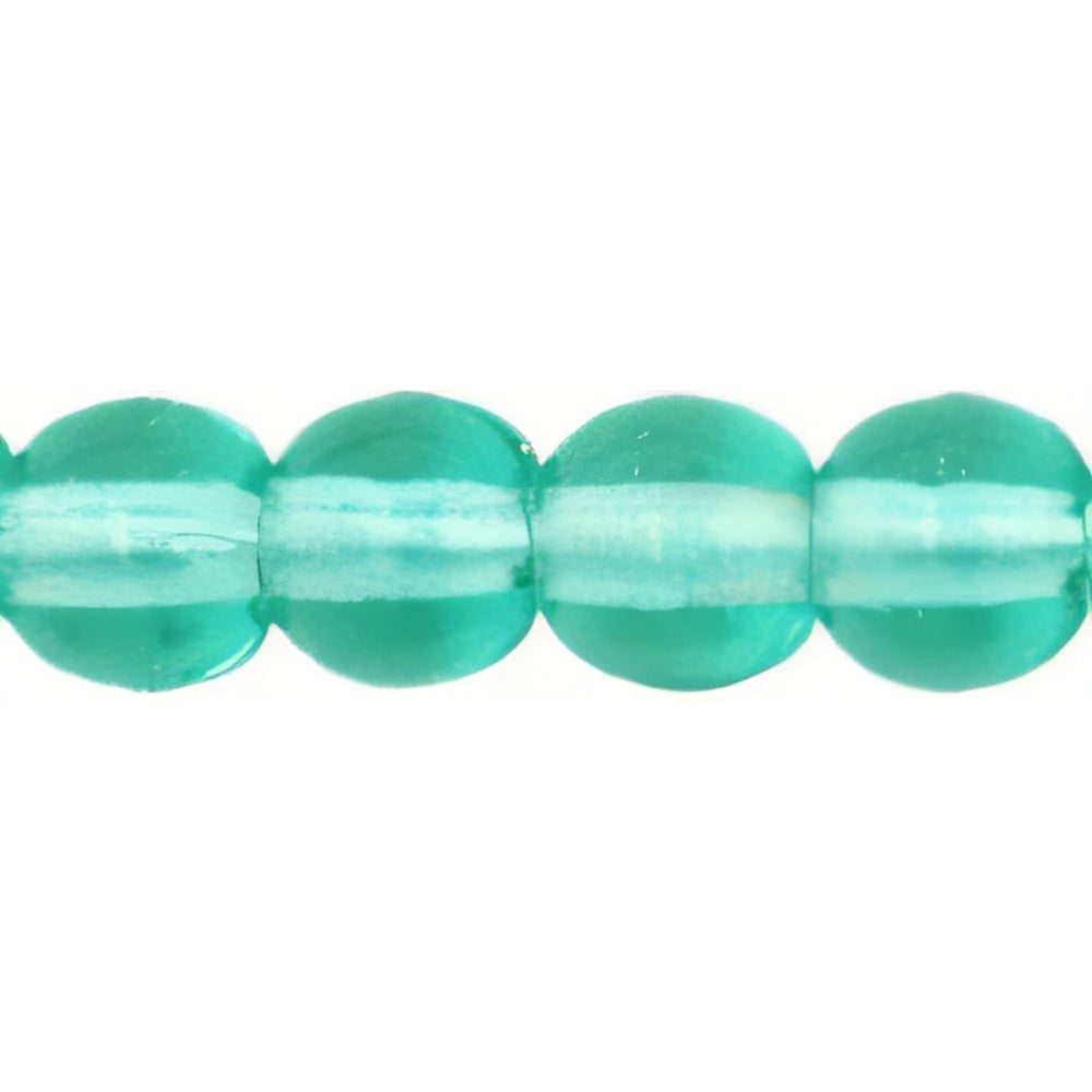 Czech Round Beads 4mm Cool Mint Green