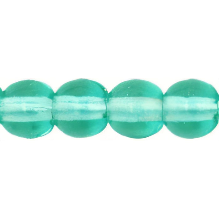 Czech Round Beads 4mm Cool Mint Green