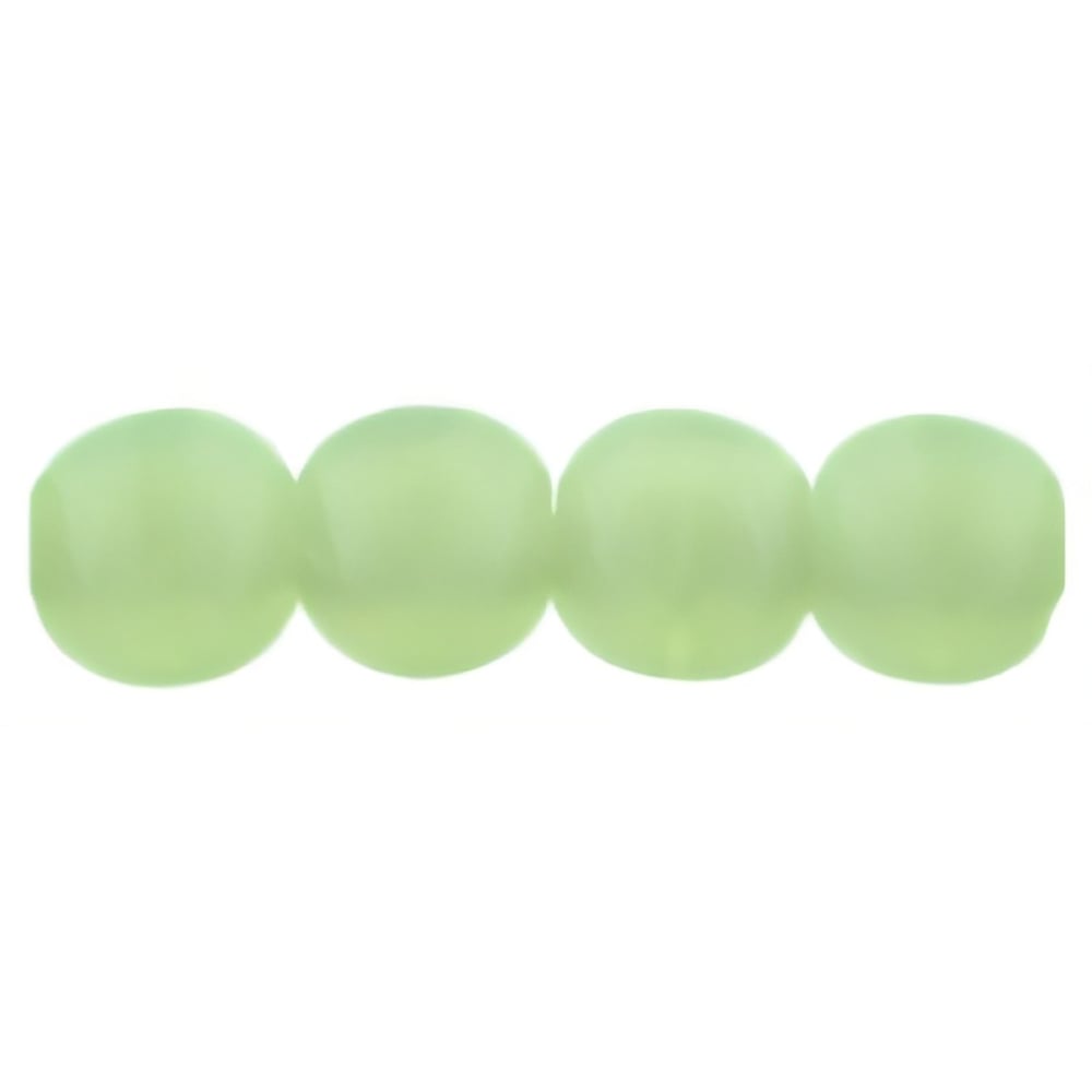 Czech Round Beads 4mm Milky Green Turquoise