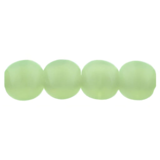 Czech Round Beads 4mm Milky Green Turquoise
