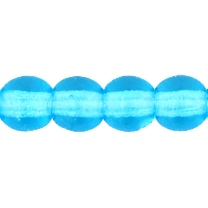 Czech Round Beads 4mm Aquamarine