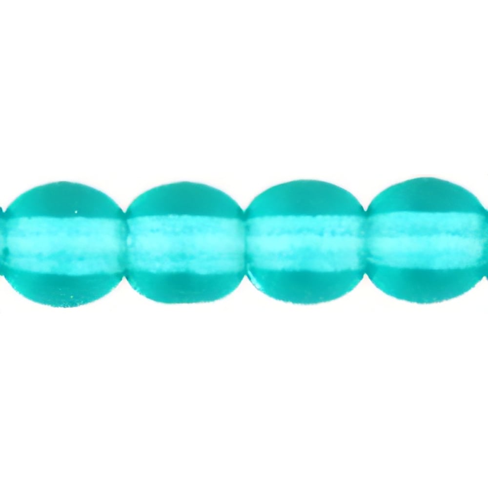 Czech Round Beads 4mm Teal