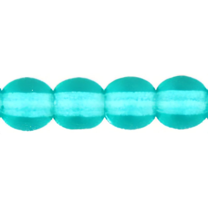 Czech Round Beads 4mm Teal
