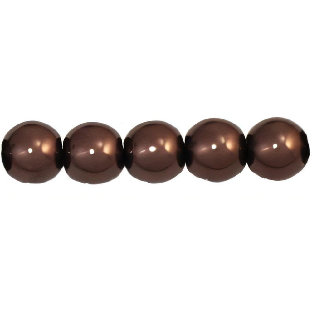 Czech Pearl Coat - Round 4mm Pearl - Chocolate