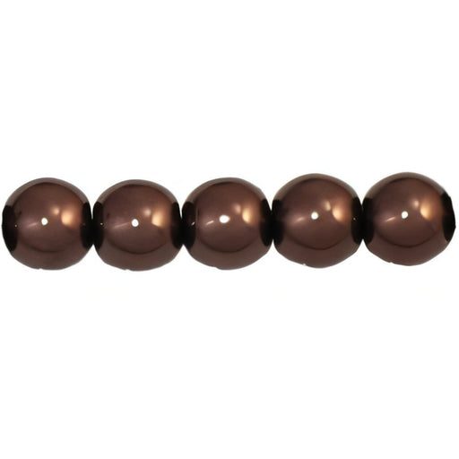 Czech Pearl Coat - Round 4mm Pearl - Chocolate