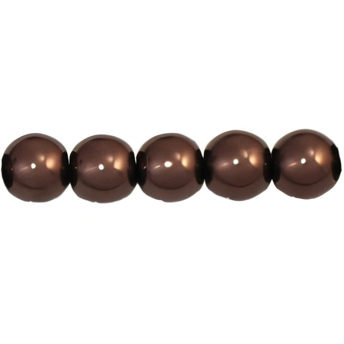 Czech Pearl Coat - Round 4mm Pearl - Chocolate