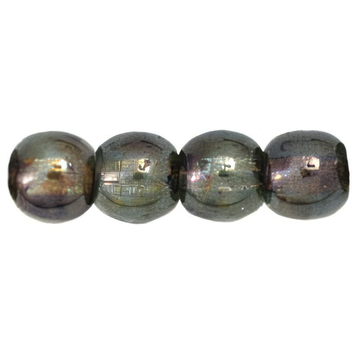 Czech Round Beads 4mm Luster - Transparent Green