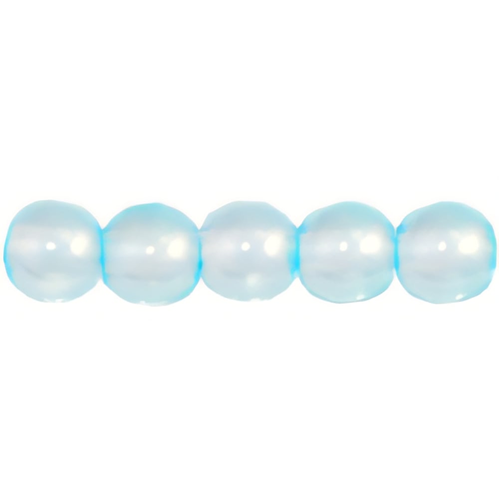 Czech Pearl Lights - Round 4mm Pearl Lights - Baby Blue